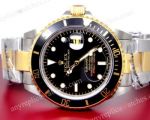 Classic Model Rolex Two Tone Submariner Black Dial High Quality Copy Watch